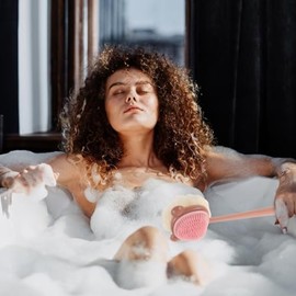 Osaladi Cepillo Ducha Corporal Mango Largo Doble Cara Limpieza Exfoliación Piel Sensible Baño Ergonómico Versátil