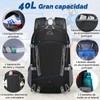 IGOLUMON Mochila Senderismo Hombre y Mujer de 40L Mochila Impermeable
