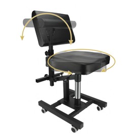 Upgraded Professional Tattoo Chair with Armrest & Backrest,Hydraulic Adjustable Stool,Ergonomic Memory Foam Cushion,Explosion-Proof Lift,Multi-Angle Positioning for Tattoo Artists & Clients