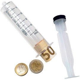 AV Andrea Verlag Große A5 Glückwunschkarte die etwas andere Geldspritze als Geburtstagsgeschenk Benzinkasse, Scherzartikel Idee für EIN Geldgeschenk (XXL Finanzspritze: - Zum shoppen -)