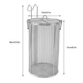 Filter, Stainless Steel Large Capacity Seasoning Strainer Tea Strainer, Adjustable Telescopic Handle Soup Seasonings Seperation Basket for Cooking