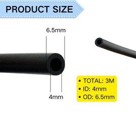 YGQ 4mm (5/32") ID Fuel Line, 3.0M Petrol Hose for Stihl Ryobi Husqvarna Echo Small Engines Chainsaw Weed Eater Wacker Leaf Blower Grass Trimmer