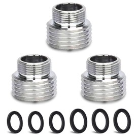 3 Pieces Faucet Adapter Set, CNYMANY Male Thread M20mm to Male Thread M16mm Kitchen Aerator Adapter Set Sink Faucet Adapter Hose Water Filter Standard Hose