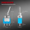 Gebildet MTS-103 Blue Mini Toggle Switch 125 VAC 6 A,