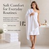 Large 100% Organic Cotton Bath Towels 4 Pack, 30x60 in,