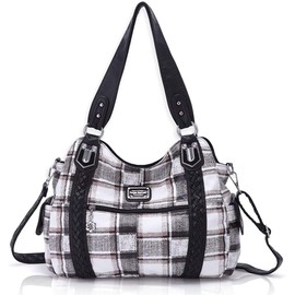 Angel Barcelo Womens Fashion Handbags Tote Bag Cross Body Shoulder Bag Top Handle Satchel Purse Fashion Black