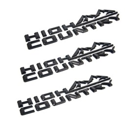 3X 2019-2023 Tahoe Silverado High Country Fender Tailgate Letter Logo Emblem 3D Badge Namaplate Replacement for High Country (Gloss Black)