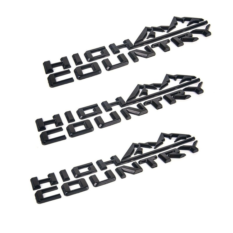 3X 2019-2023 Tahoe Silverado High Country Fender Tailgate Letter Logo