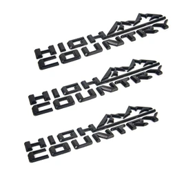 3X 2019-2023 Tahoe Silverado High Country Fender Tailgate Letter Logo Emblem 3D Badge Namaplate Replacement for High Country (Gloss Black)
