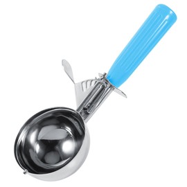 Stainless Steel Ice Cream Scoop Thumb Press Ice Cream Scoop with Trigger Lever and Comfort Grip Handle for Scoop Cookie Dough, Cupcake Batter, or Ice Cream(5.7CM-Blue)