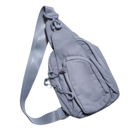 bettissi Small Crossbody Sling bag for Women Men with adjustable belt lightweight for Travel Hiking, Light Grey