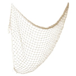 Capaneus 100 x 200 cm Fishing Net Decoration, Net for Hanging Fish Net Decoration, Maritime Decoration, Nets Background Wall Decoration for Carnival, Wedding, Party, Photography, Stage, White