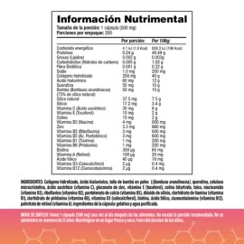 Vitamimas Premium Vitaglow - Ácido Hialurónico, Biotina, Colágeno, Keratina, Retinol, Bambú + Complejo B Y Zinc - 18 Ingredientes Activos - 200 Cápsulas