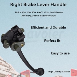 amavoler Right Brake Lever Handle Aftermarket Replacement Parts Fit for 50cc 70cc 90cc 110CC 125cc Sunl Chinese ATV Pit Quad Dirt Bike Motorcycle.