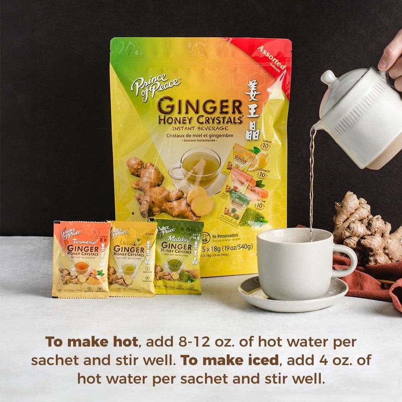 Prince of Peace Instant Ginger Honey Crystals in Assorted Flavors,