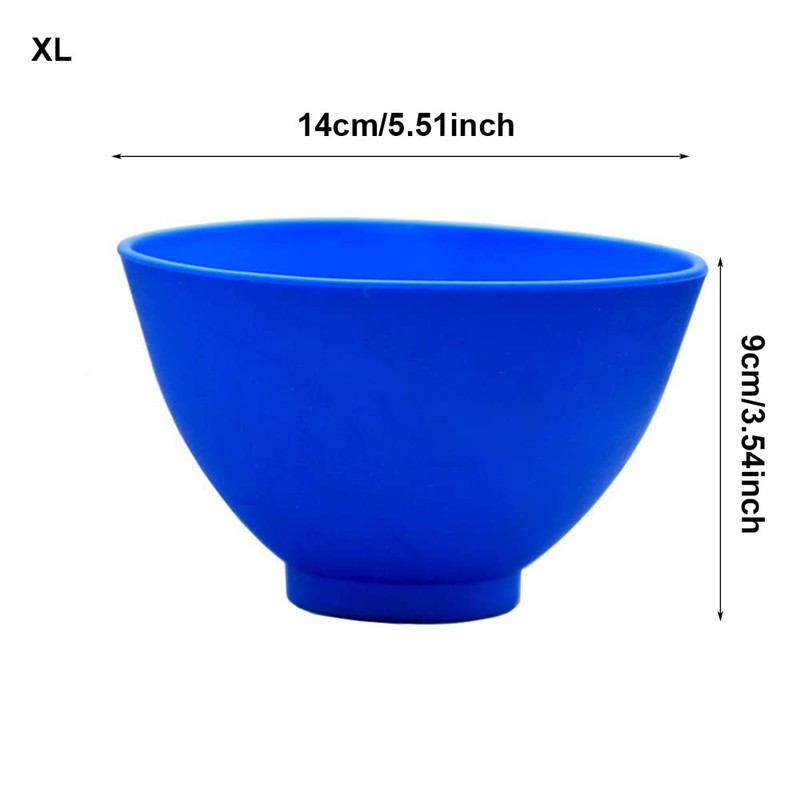 tooloflife 3Pcs Flexible Rubber Mixing Bowls, Rubber Plastic Spatulas for
