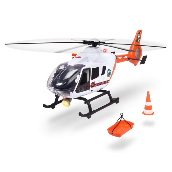 DICKIE TOYS Light and Sound SOS Rescue Helicopter with Moving Rotor Blades, 25"