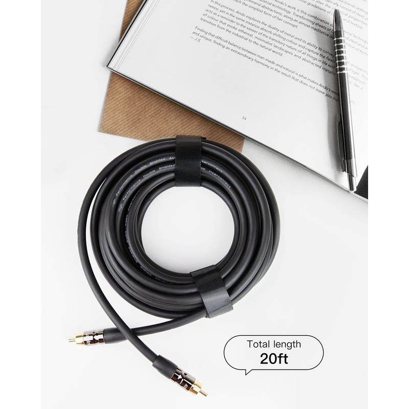 Alpluto Subwoofer Cable - RCA to RCA Audio Cable, Dual