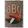 UK Seller RETRO METAL WALL SIGN BBQ TIN VINTAGE KITCHEN