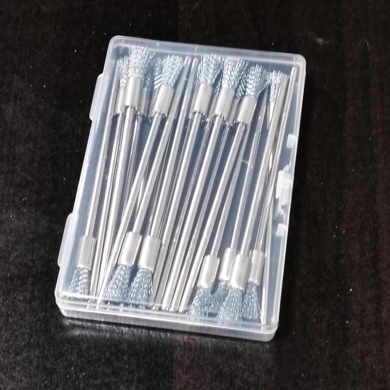 Luo ke 20 Pcs Extended Stainless Steel Cleaning End Brushes,