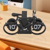 Vintage Flip Desk Clock Bike Shape Retro Mechanical Battery Powered