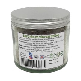 Bath SOAK with Salts Sea Moss Rose Petals and Essential Oils Detoxify*Relaxing*Calming