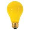 Satco S3938 60 Watt A19 Incandescent Yellow Bug Light Bulb,