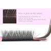 EMEDA Y Eyelash Extensions, D Curl, 07 mm, Prefabricated Volume,