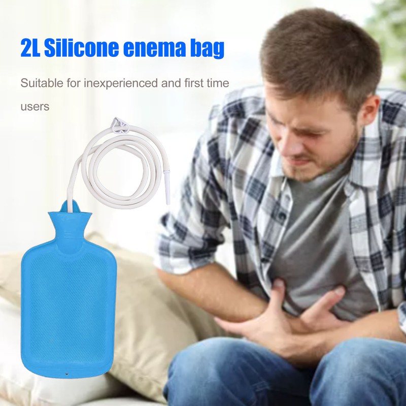 Silicone Enema Bag Kit Intestinal Enema Douche Combination Set Home