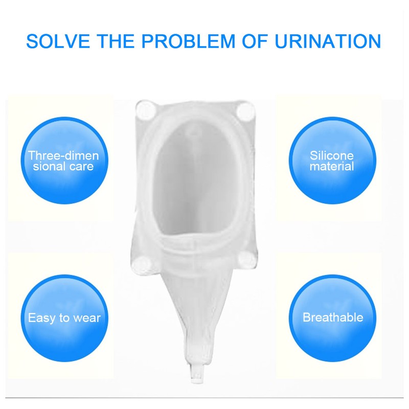Men Women Silicone Breathable Urine Collector Incontinence Urination Device with