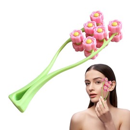 Flower Massage Roller | Y-Shaped Face Beauty Tool | Portable Manual Relaxation Equipment, Elastic 3D Flower Roller for Skin Care