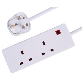 PRO ELEC PRO ELEC PELB1900 2 Gang Extension Lead 3m, White