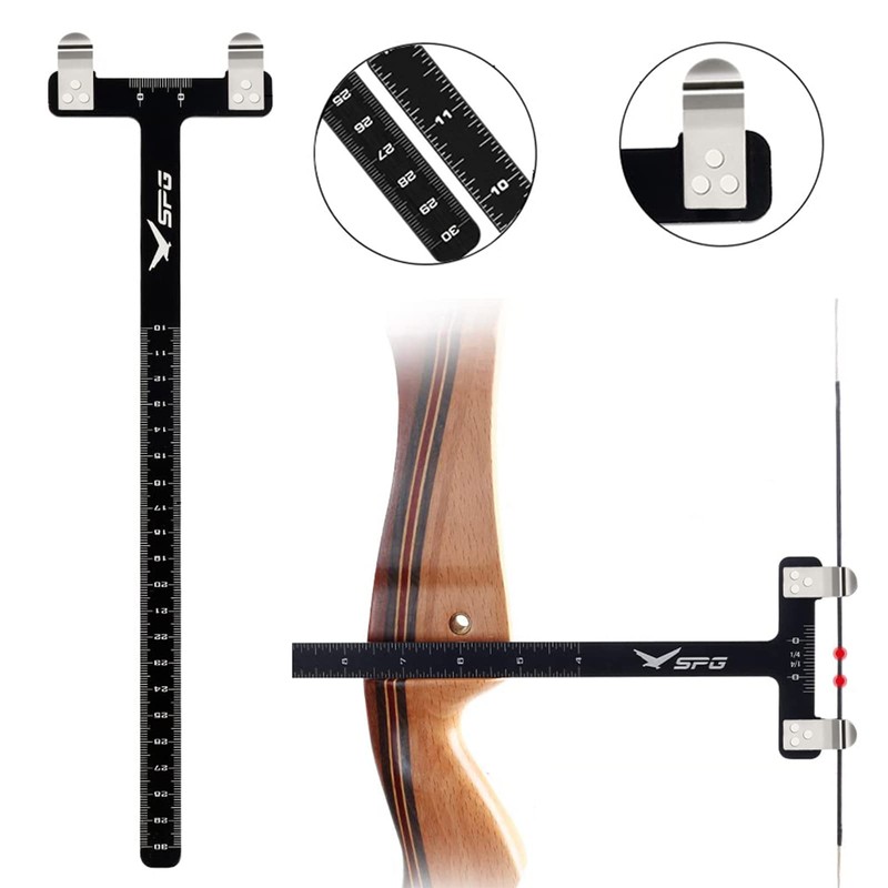 SOPOGER Archery Bow Square T Shape Bow Square Ruler Bowstring