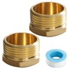 Lyeteung 2 pieces G3/4 brass cap, male thread, brass pipe