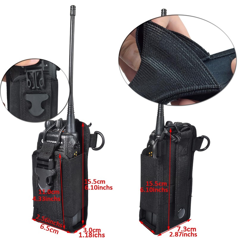 HYS MOLLE Radio Pouch, Universal Walkie Talkie Holster for Duty