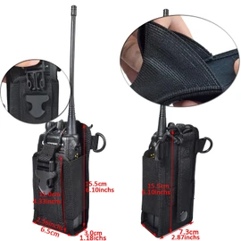 HYS MOLLE Radio Pouch, Universal Walkie Talkie Holster for Duty Belt & Vest