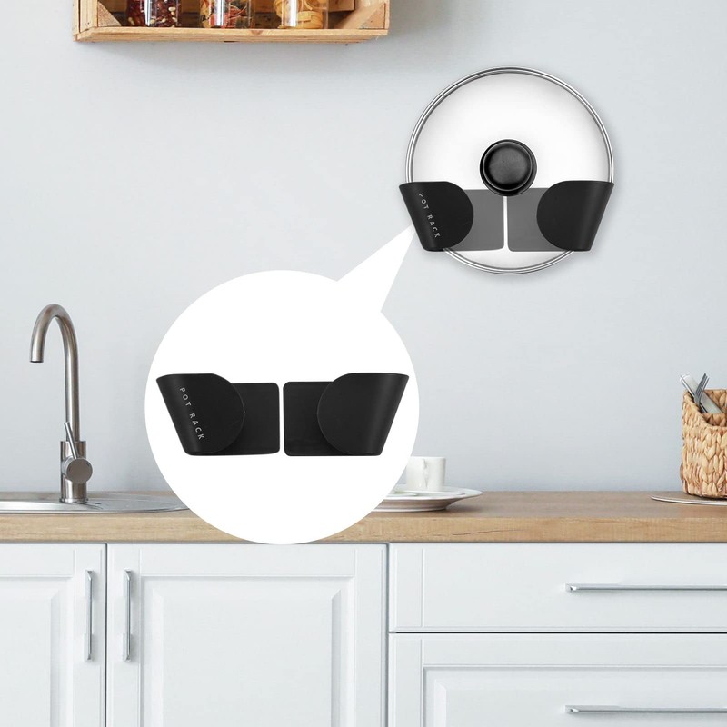 SZCXDKJ 10Pcs Pot Lid Racks Wall Mount Pan Lid Holder