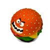 WANT CHEW Latex Dog Squeaky Chew Toys, Angry Hamburger 3.15"