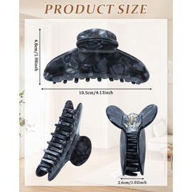 SECRET AROMA 4 Pack Large Acrylic Hair Clips Non-Slip Hair Clips for Thick Thin Hair, French Banana Clips Strong Clamps, Stylish Accessories for Women and Girls