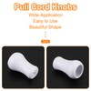 sourcing map Cord Knobs, White Plastic Cord Tassel Drops Pull
