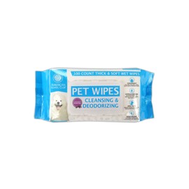 American Kennel Club AKC Dog Wipes for Cleansing & Deodorizing great for Face, Ears, Paws, Body, & Butt - Lavender Scented - 100pk