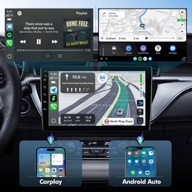 9 Inch IPS Touchscreen Android 14 Car Stereo for Ford Focus 2012-2018 with Wireless CarPlay & Android Auto 1+32GB Car Radio, Support GPS, WiFi, Bluetooth, FM Radio, Backup Camera, SWC, Dual USB