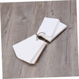 GRIRIW Kraft Paper Note Cards with Binder Ring Pages Blank Study Cards for DIY Greeting Bookmark and Index Use Memo Scratch Pads for School Office and Home