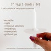 5 Inch Vigil Candle Set with Included Paper Bobeche for