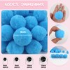 TOAOB 50pcs Large Pom Poms 2 Inch Blue Craft Pom