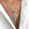 Silverly Women's Men's 925 Sterling Silver Cross Open Crucifix Pendant