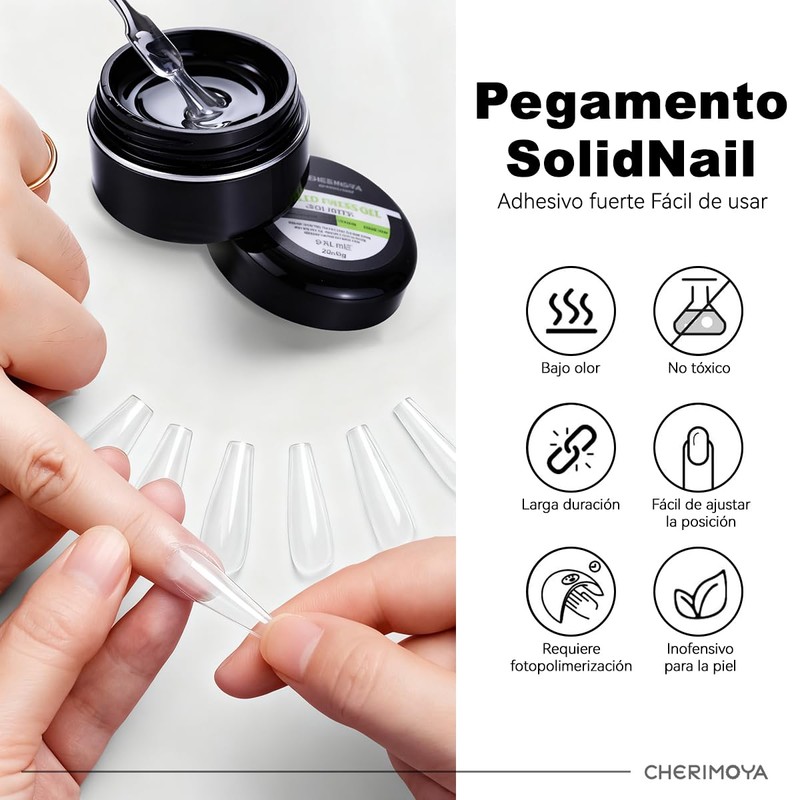Cherimoya Gel Slido Pegamento para Uas 10g