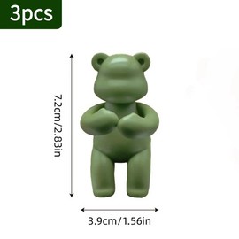 Plant propagation buds, for stems, buds and cuttings of plants, cute little bears and small elephant stands, suitable for indoor garden plant lovers - Color: 3pcs Little bear