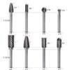 Carbide Burr Set 8pcs 1/4 Inch Shank Diameter Double Cut