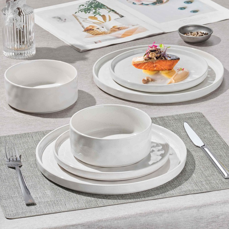 Herogo 24 Pieces Dinnerware Sets for 8, Dishes Plates and